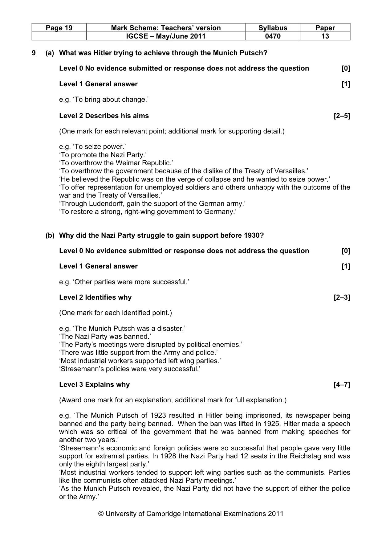 Mark scheme, page 19 of 52