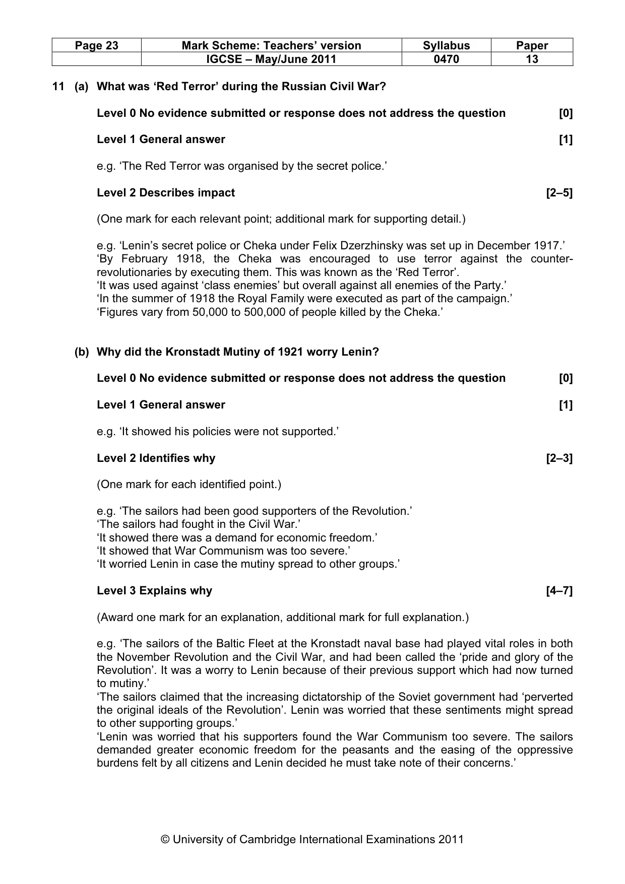 Mark scheme, page 23 of 52