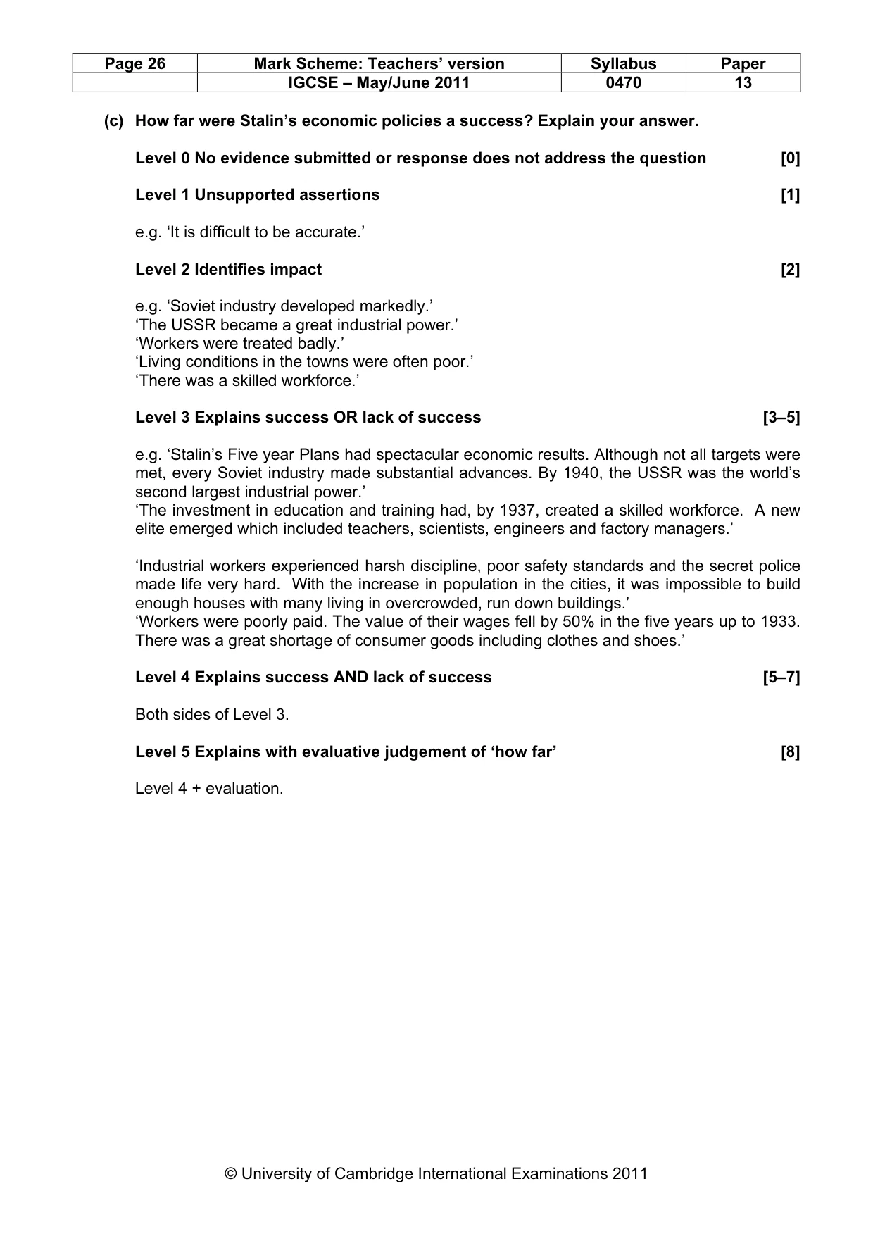 Mark scheme, page 26 of 52