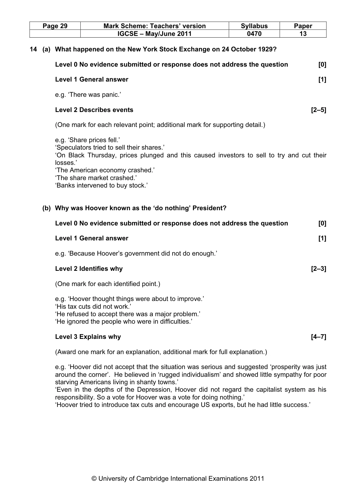 Mark scheme, page 29 of 52