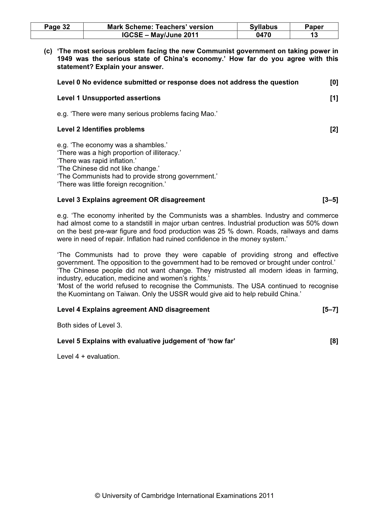 Mark scheme, page 32 of 52