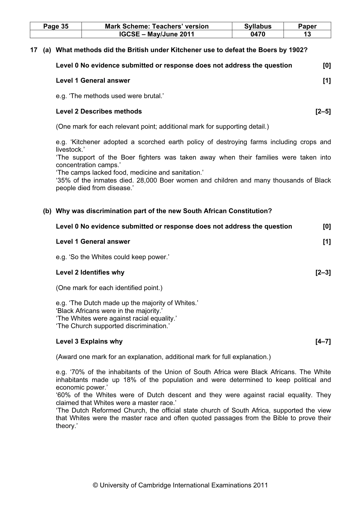 Mark scheme, page 35 of 52