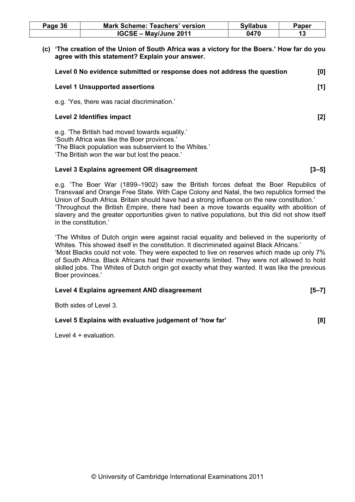 Mark scheme, page 36 of 52