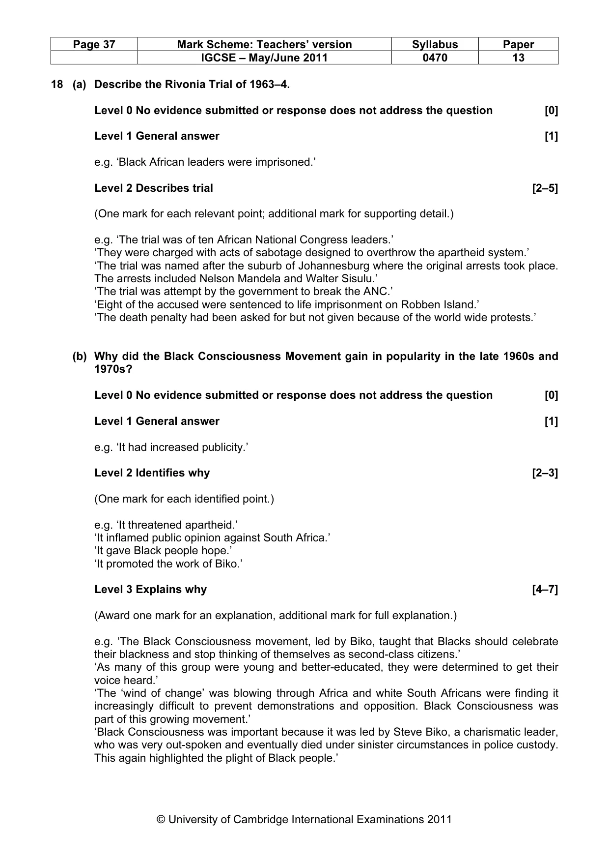 Mark scheme, page 37 of 52