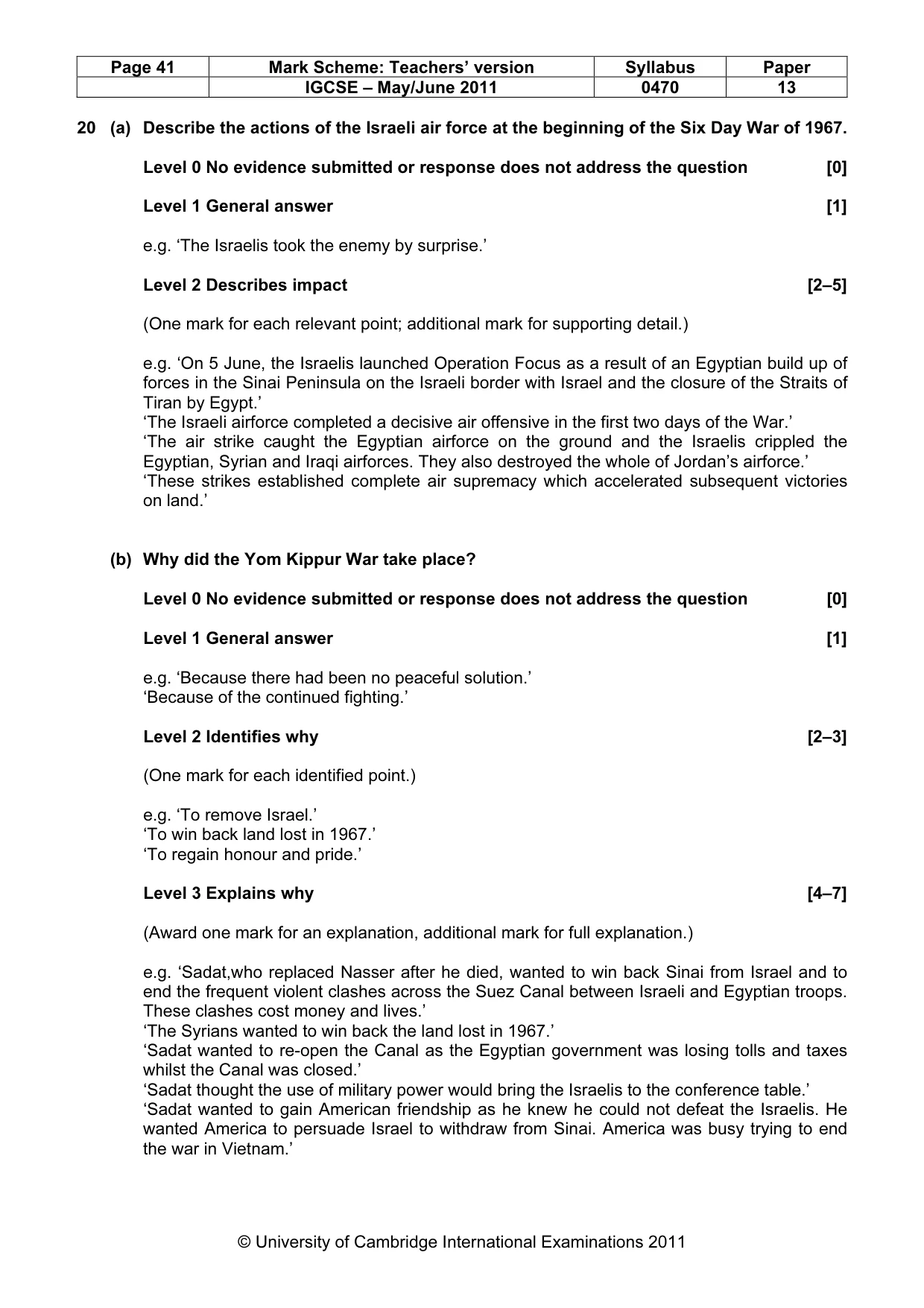 Mark scheme, page 41 of 52
