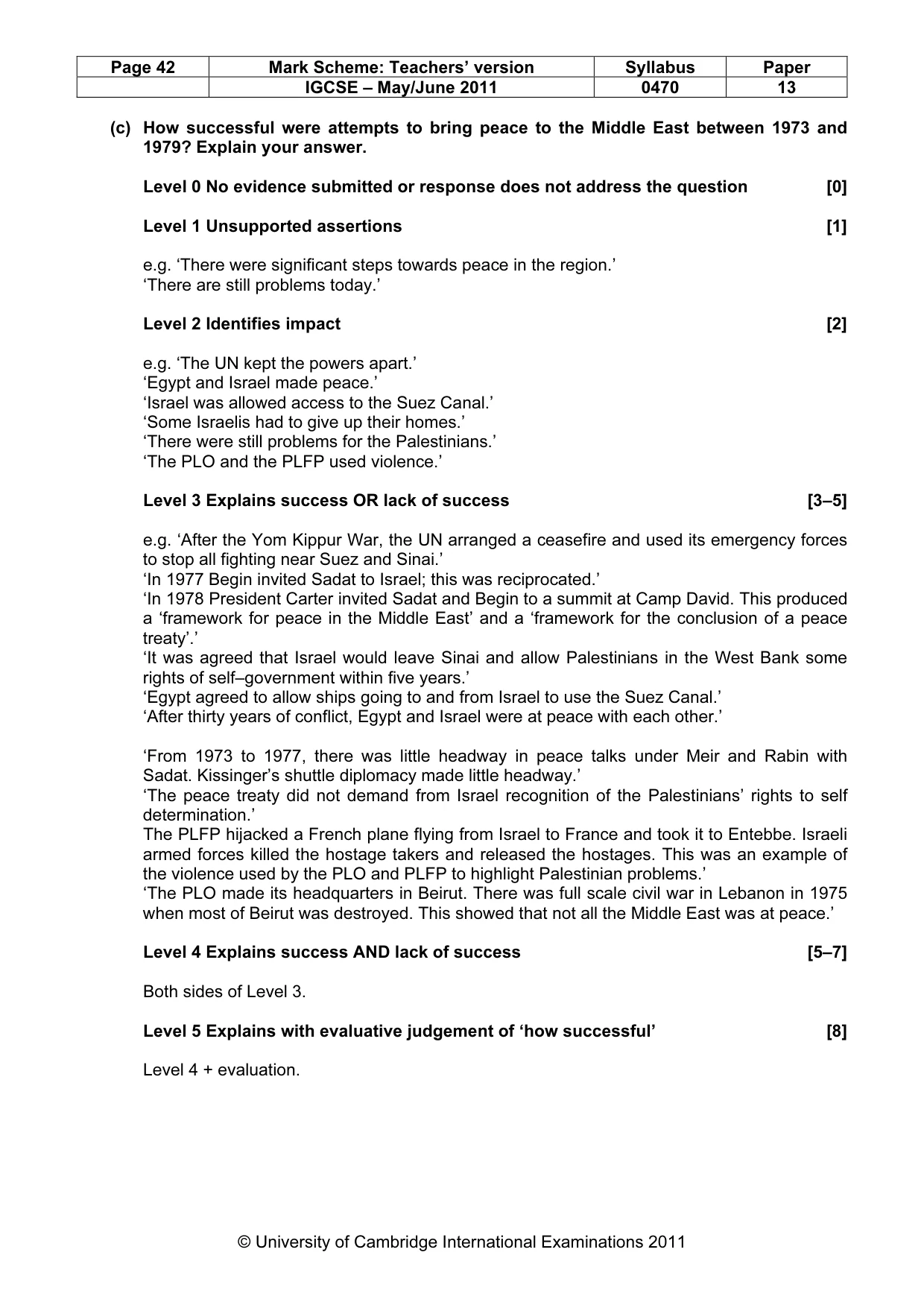 Mark scheme, page 42 of 52