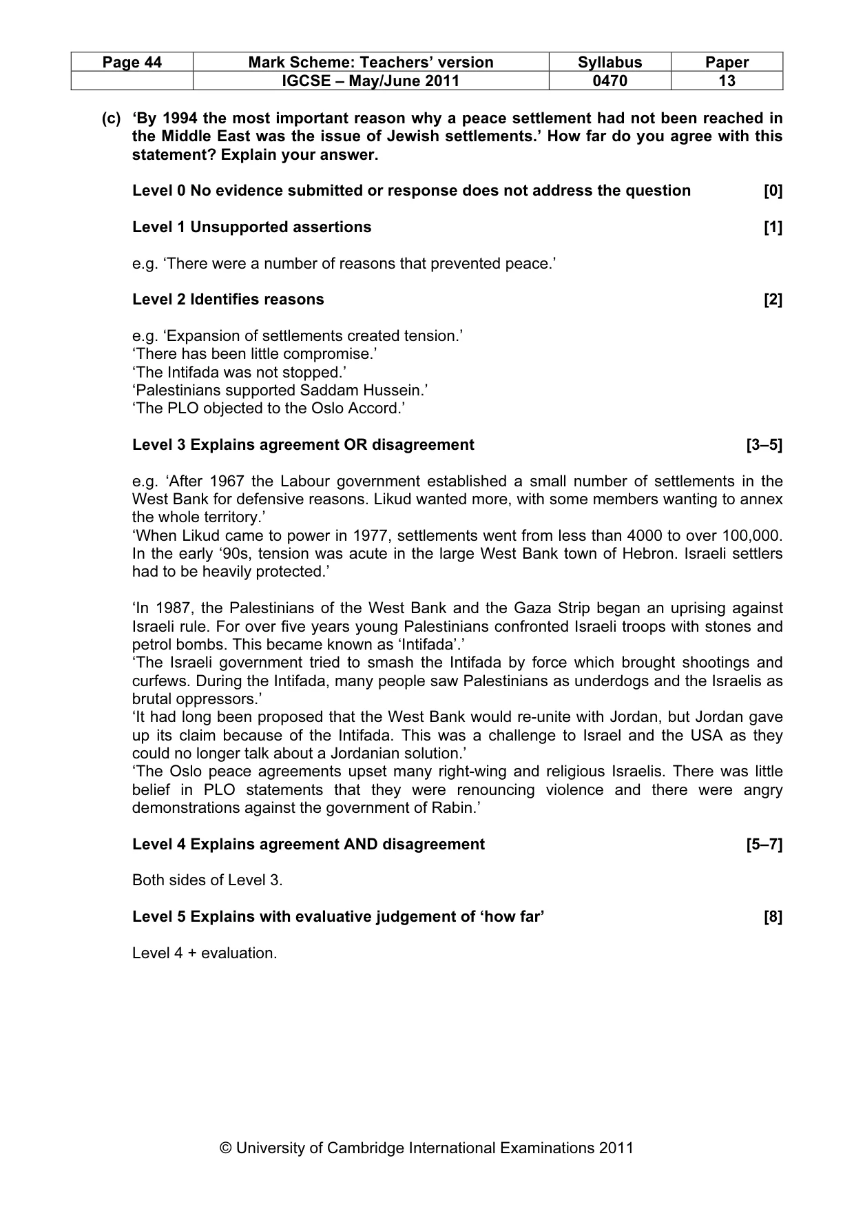 Mark scheme, page 44 of 52