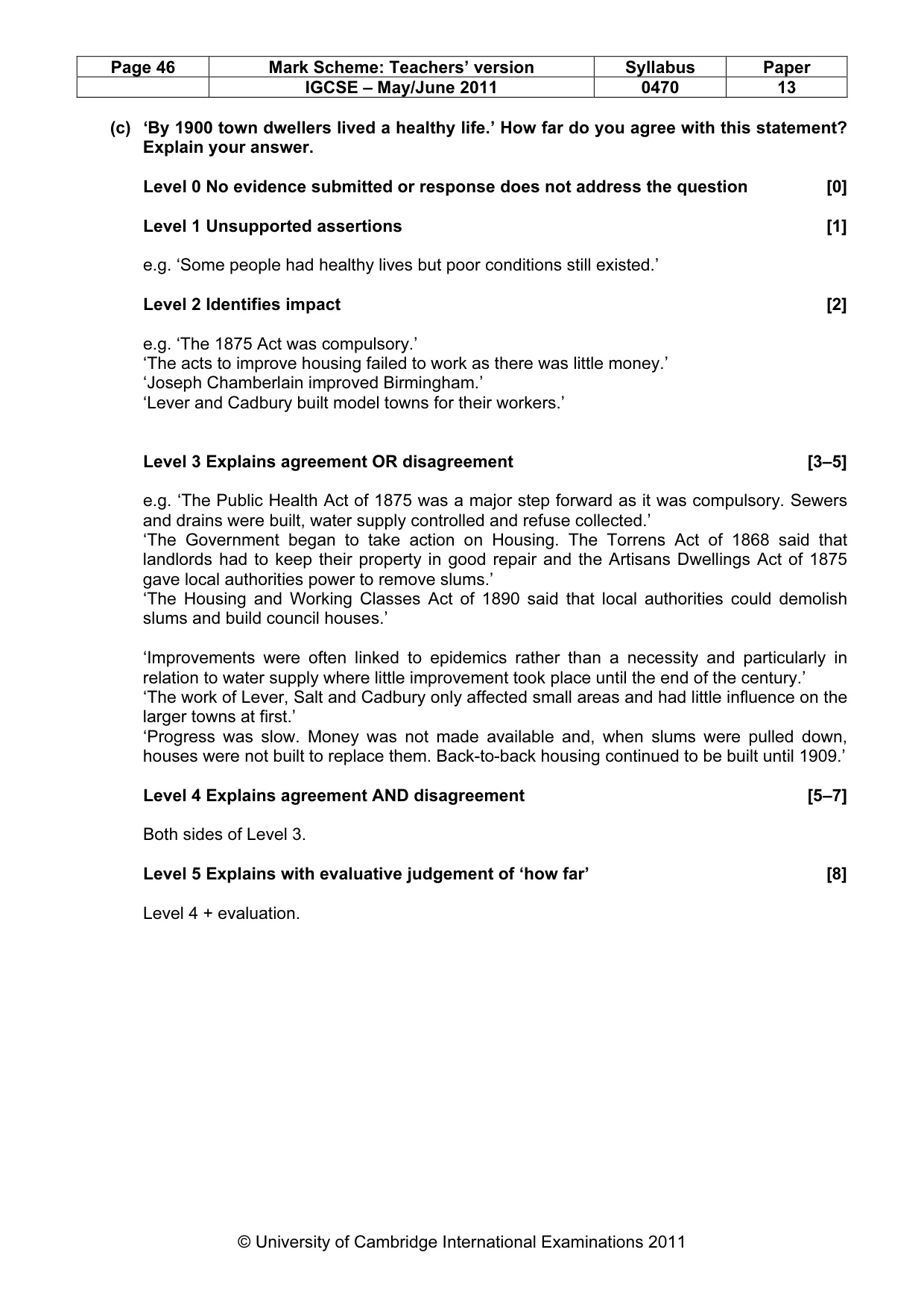 Mark scheme, page 46 of 52