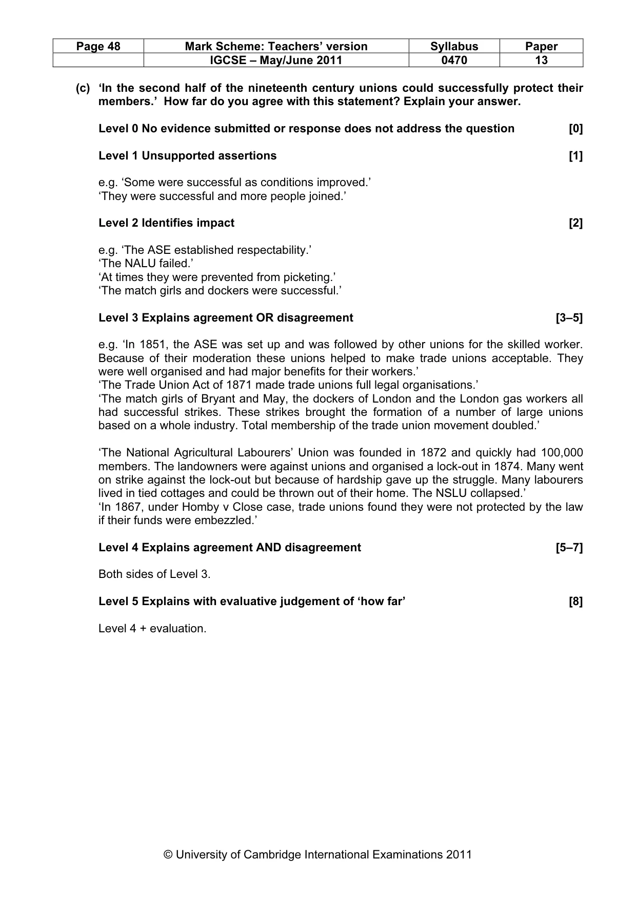 Mark scheme, page 48 of 52