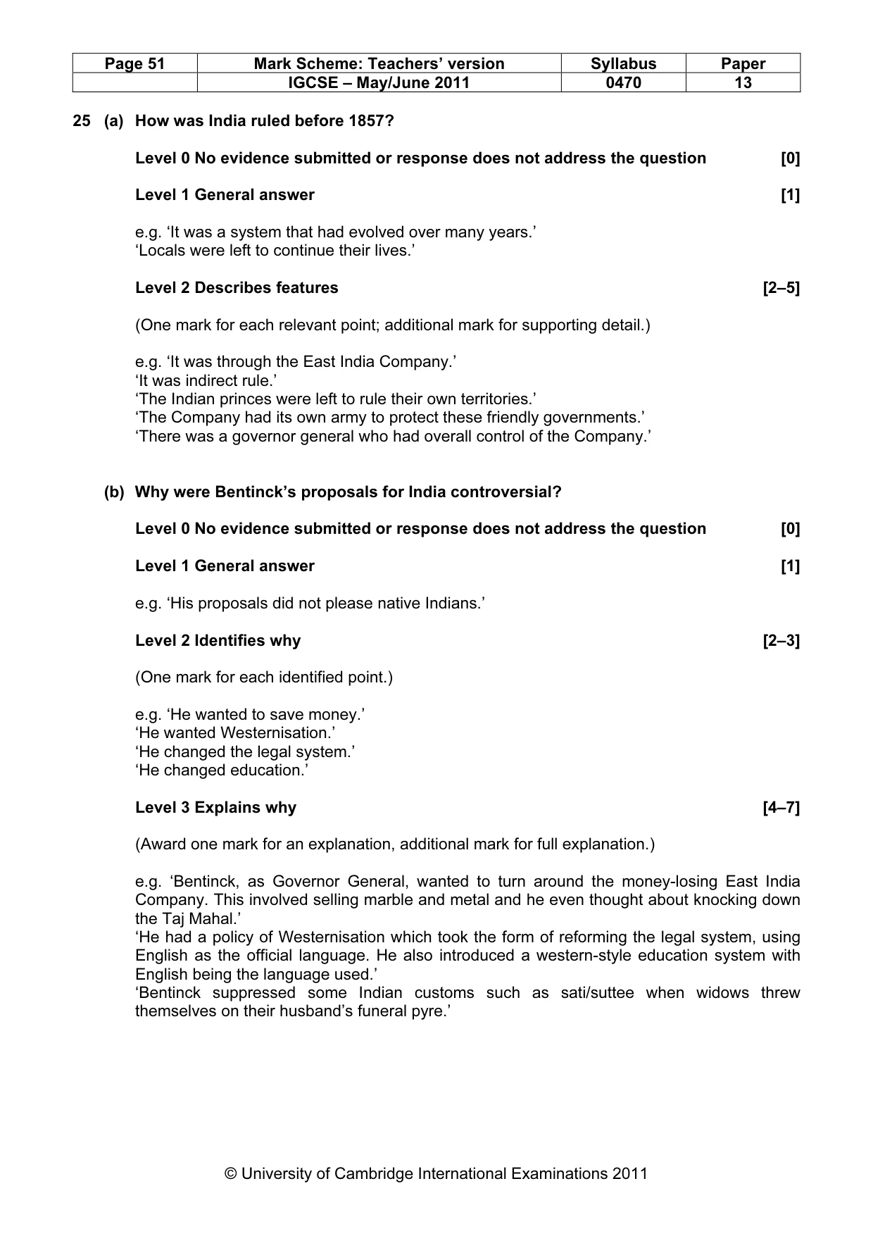 Mark scheme, page 51 of 52