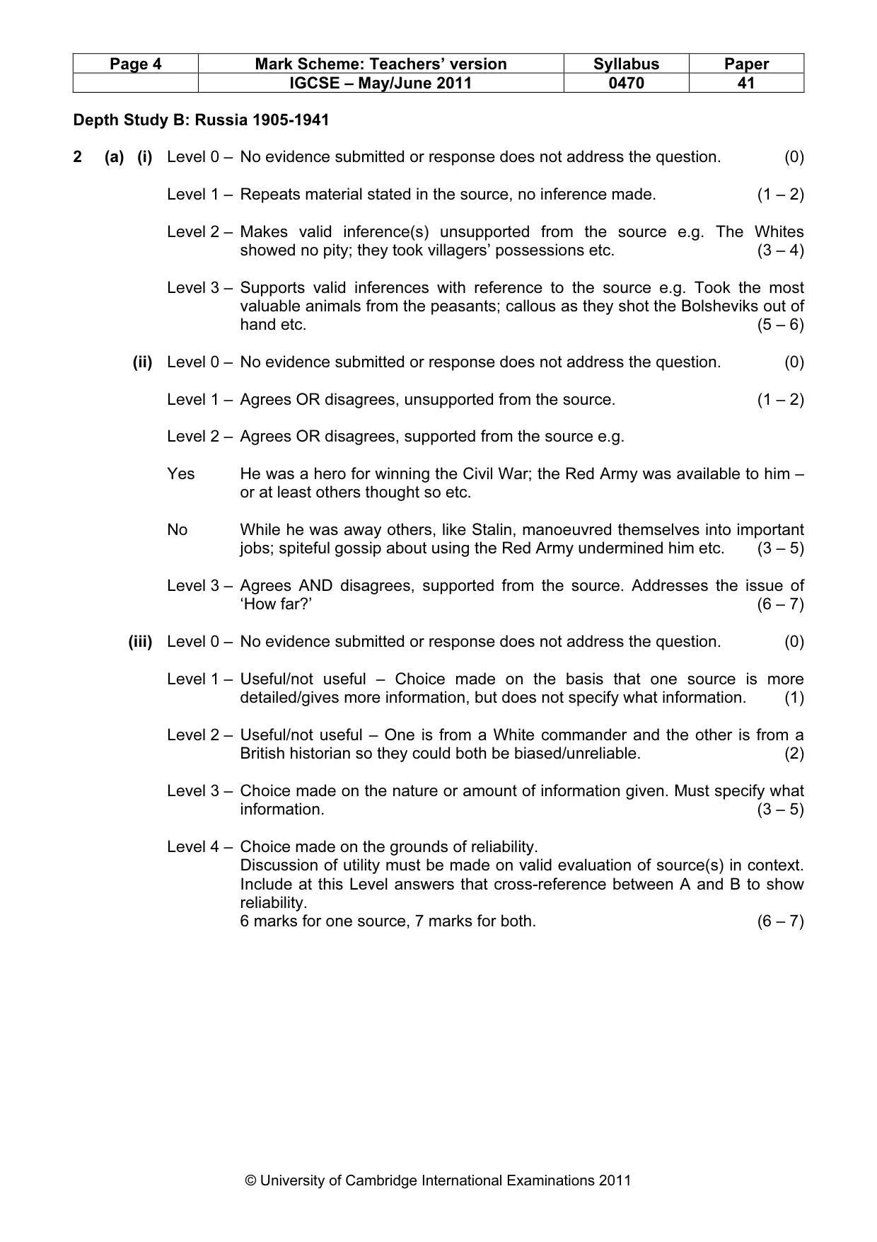 Mark scheme, page 4 of 17