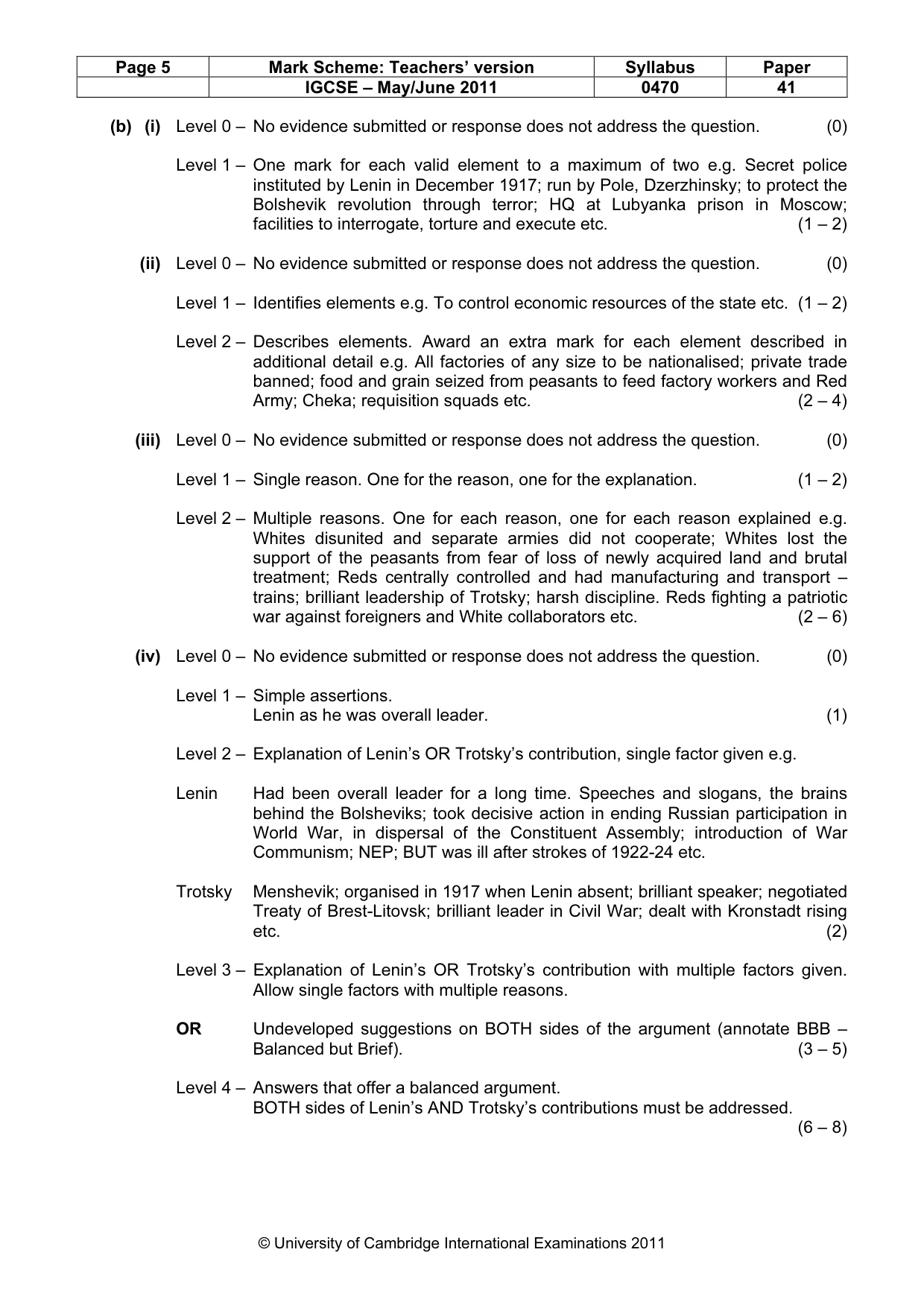 Mark scheme, page 5 of 17