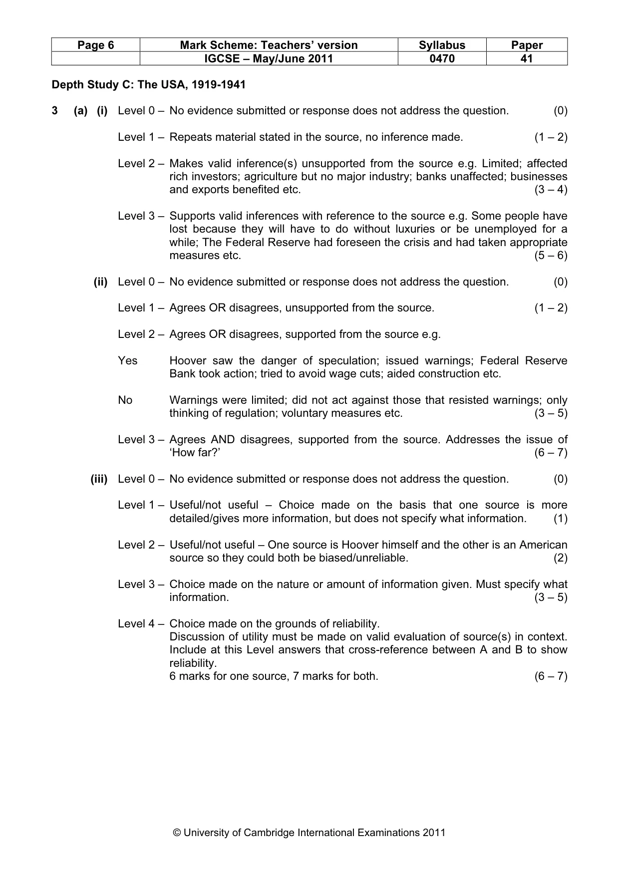 Mark scheme, page 6 of 17