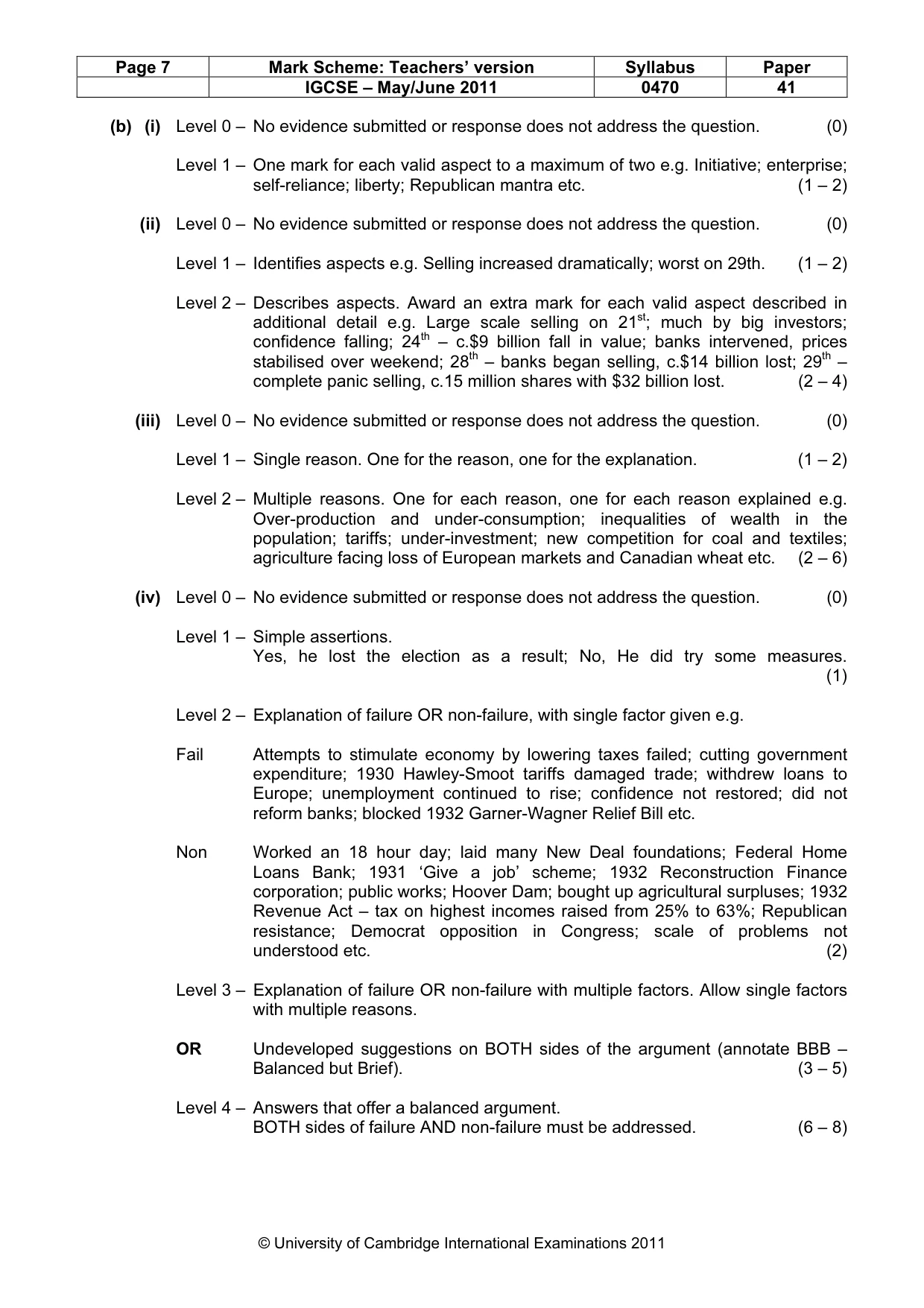 Mark scheme, page 7 of 17