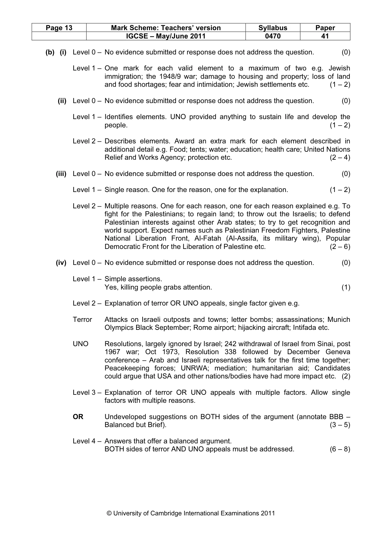Mark scheme, page 13 of 17