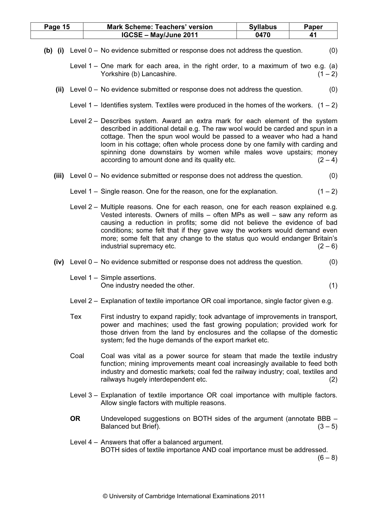 Mark scheme, page 15 of 17