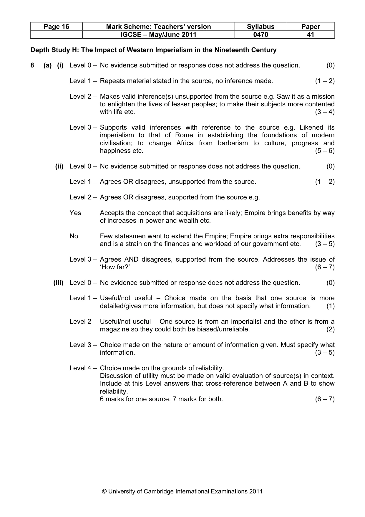 Mark scheme, page 16 of 17