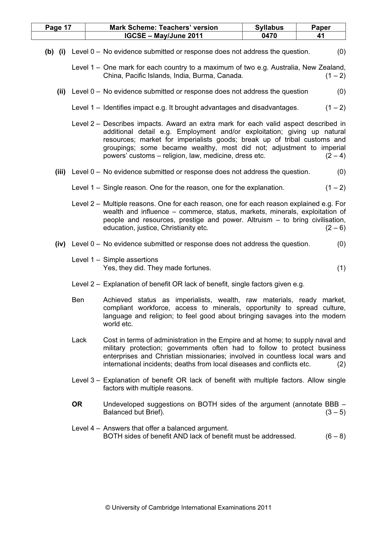 Mark scheme, page 17 of 17