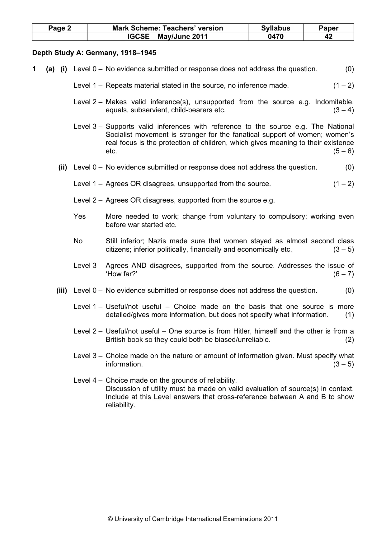 Mark scheme, page 2 of 17