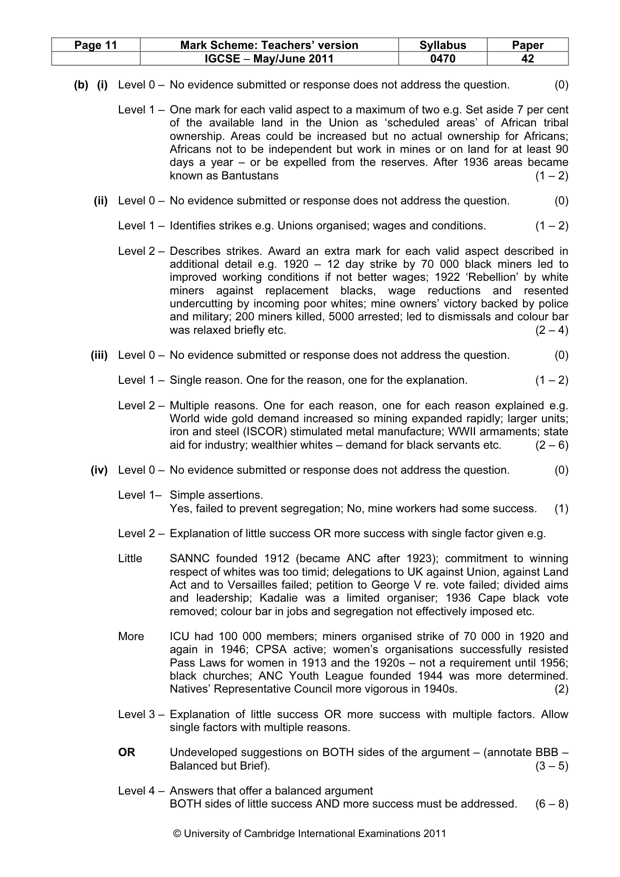 Mark scheme, page 11 of 17