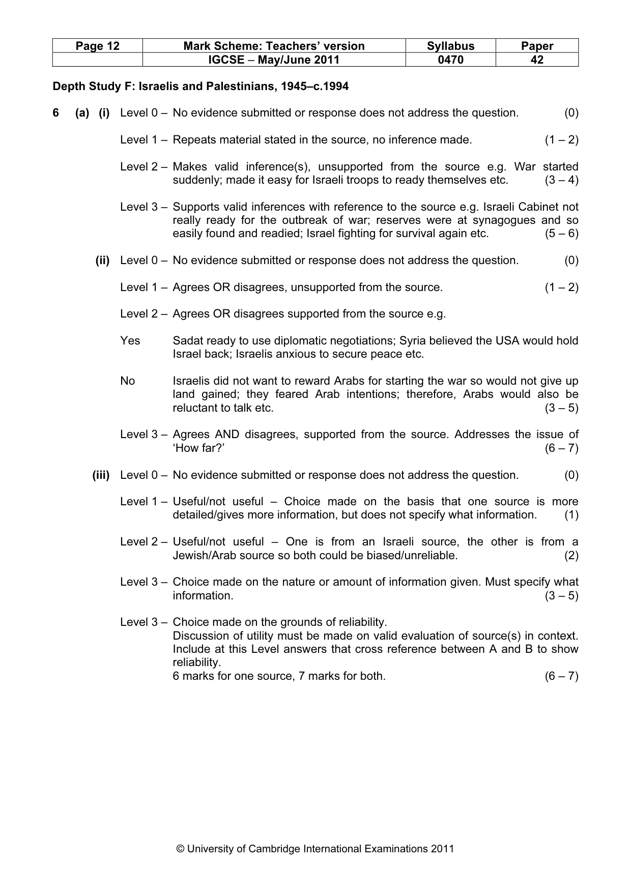 Mark scheme, page 12 of 17