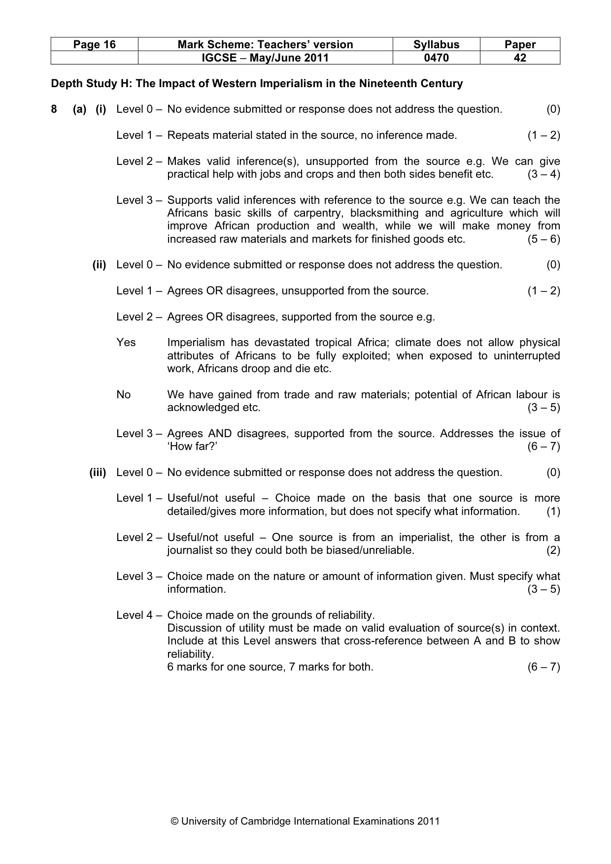 Mark scheme, page 16 of 17