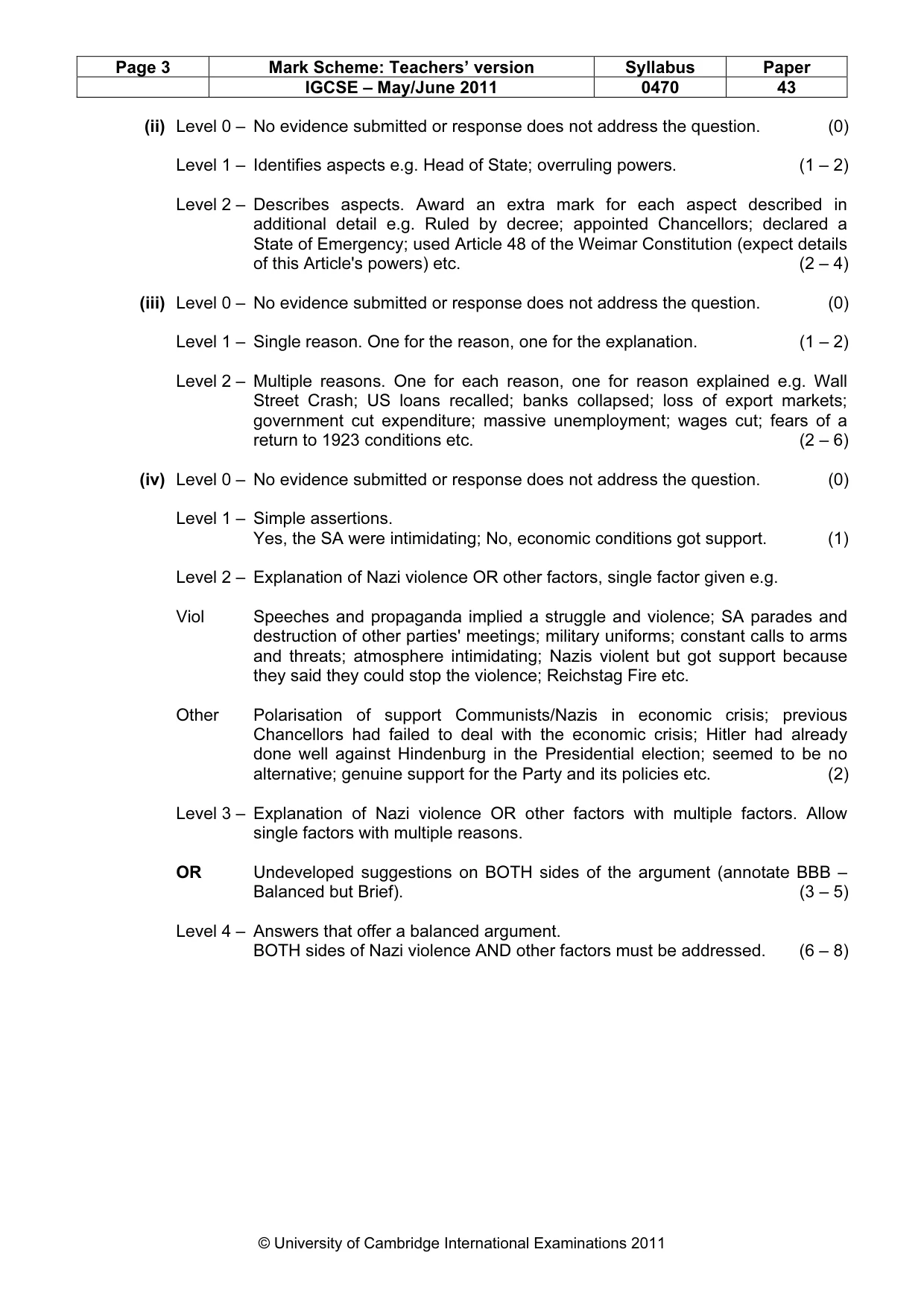 Mark scheme, page 3 of 17