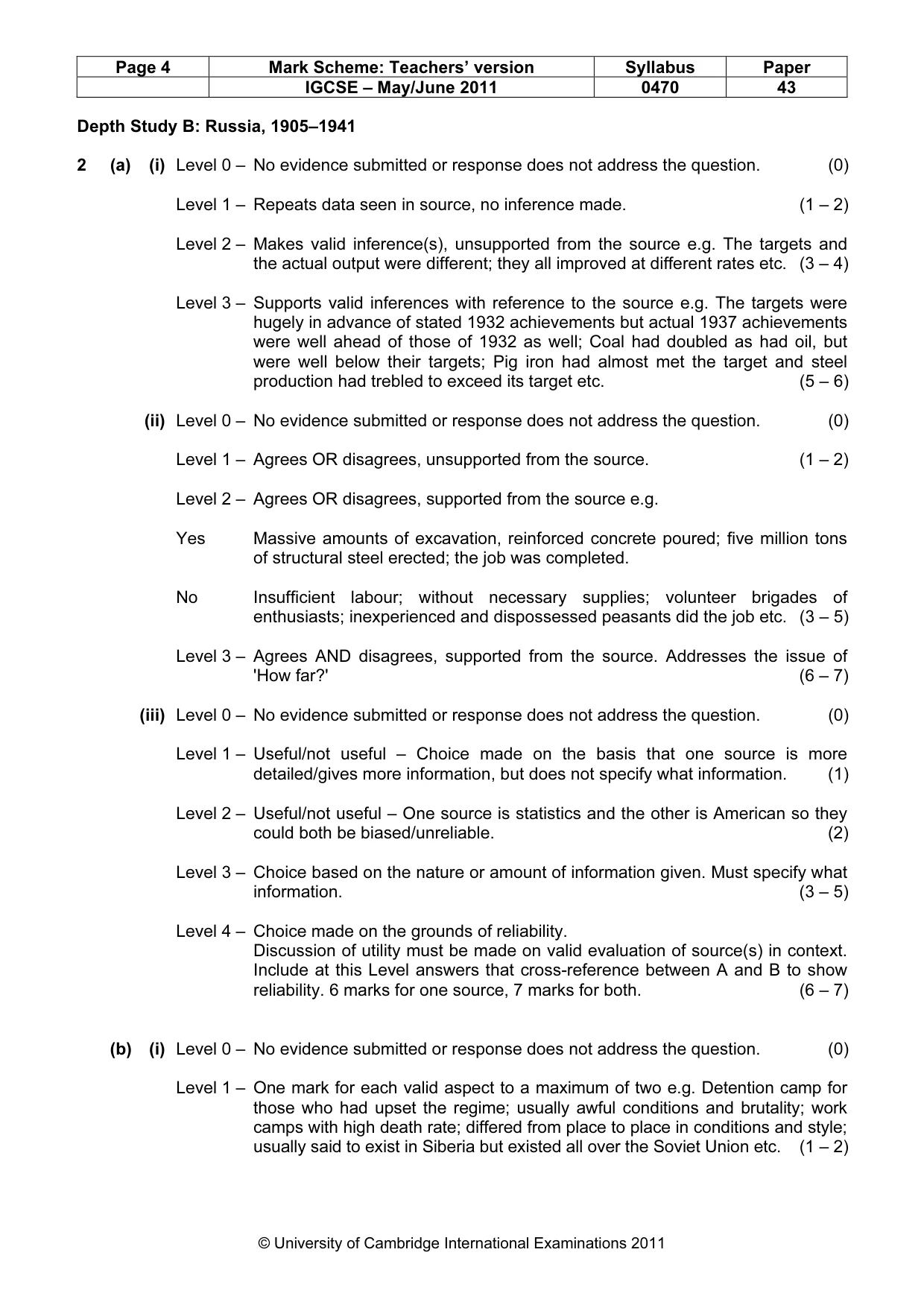 Mark scheme, page 4 of 17