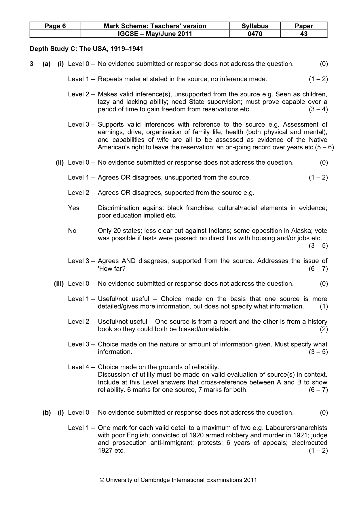 Mark scheme, page 6 of 17