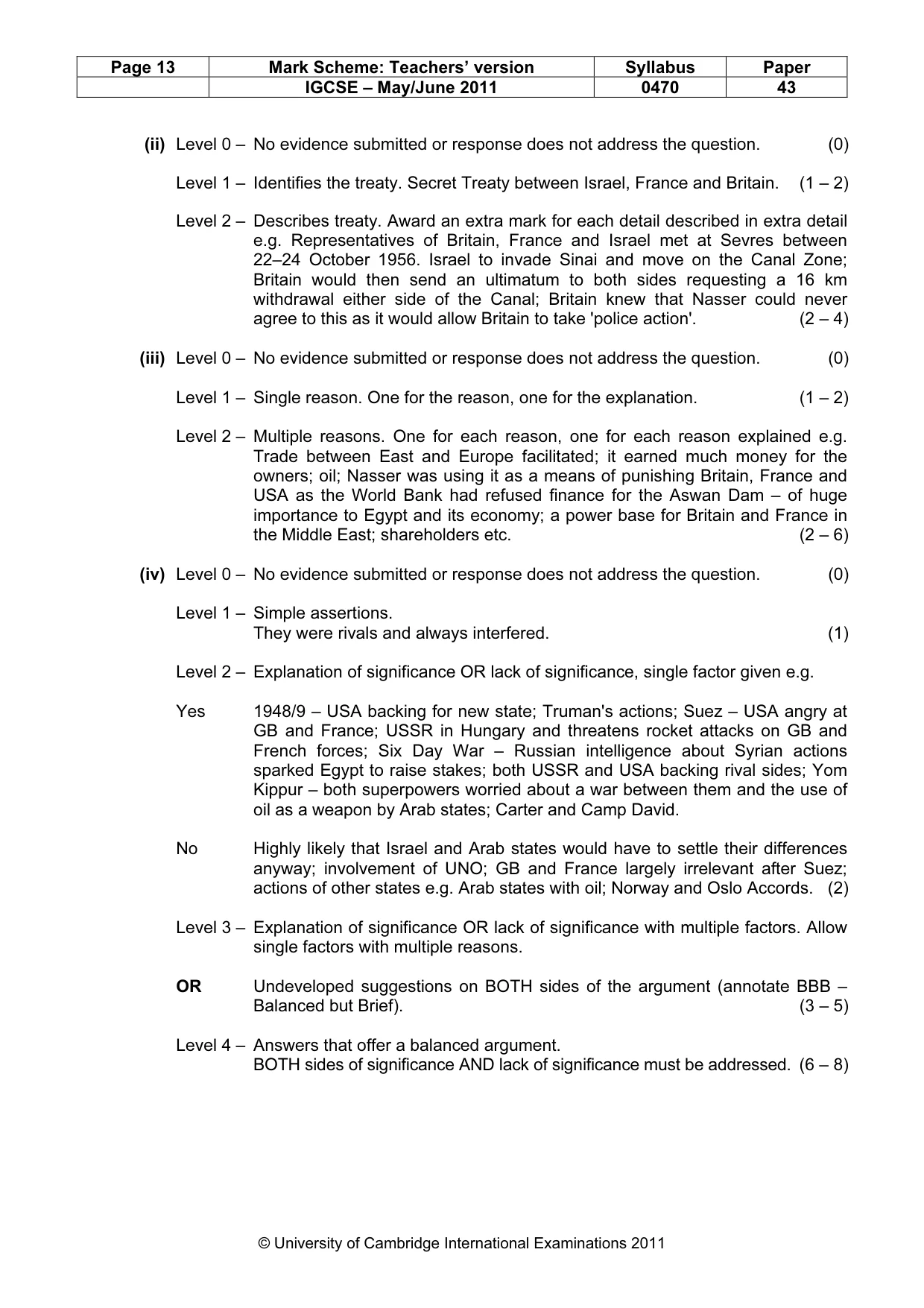 Mark scheme, page 13 of 17