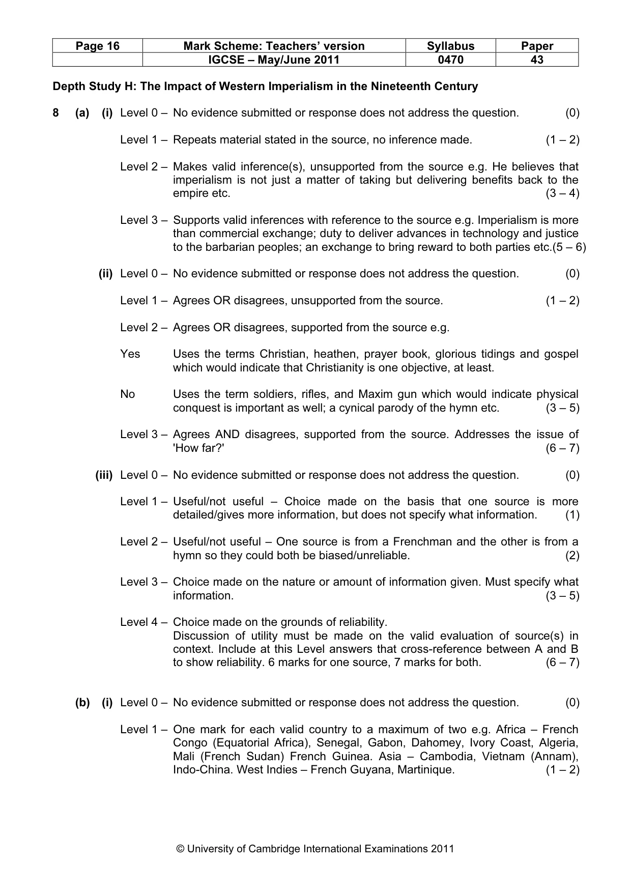 Mark scheme, page 16 of 17