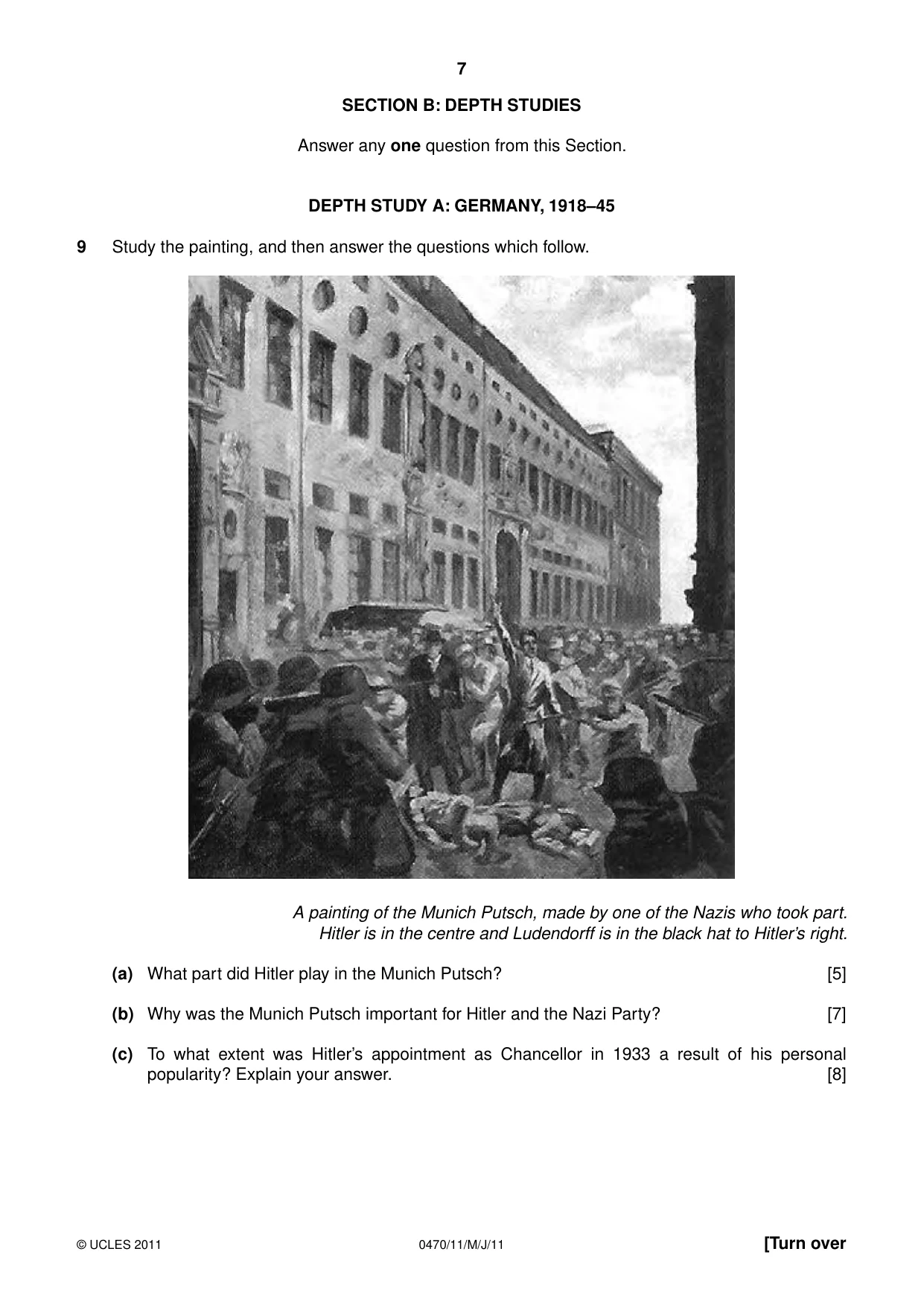 Cambridge IGCSE History 0470 2011 May/June Paper 1 · Variant 1 question paper, page 7 of 20