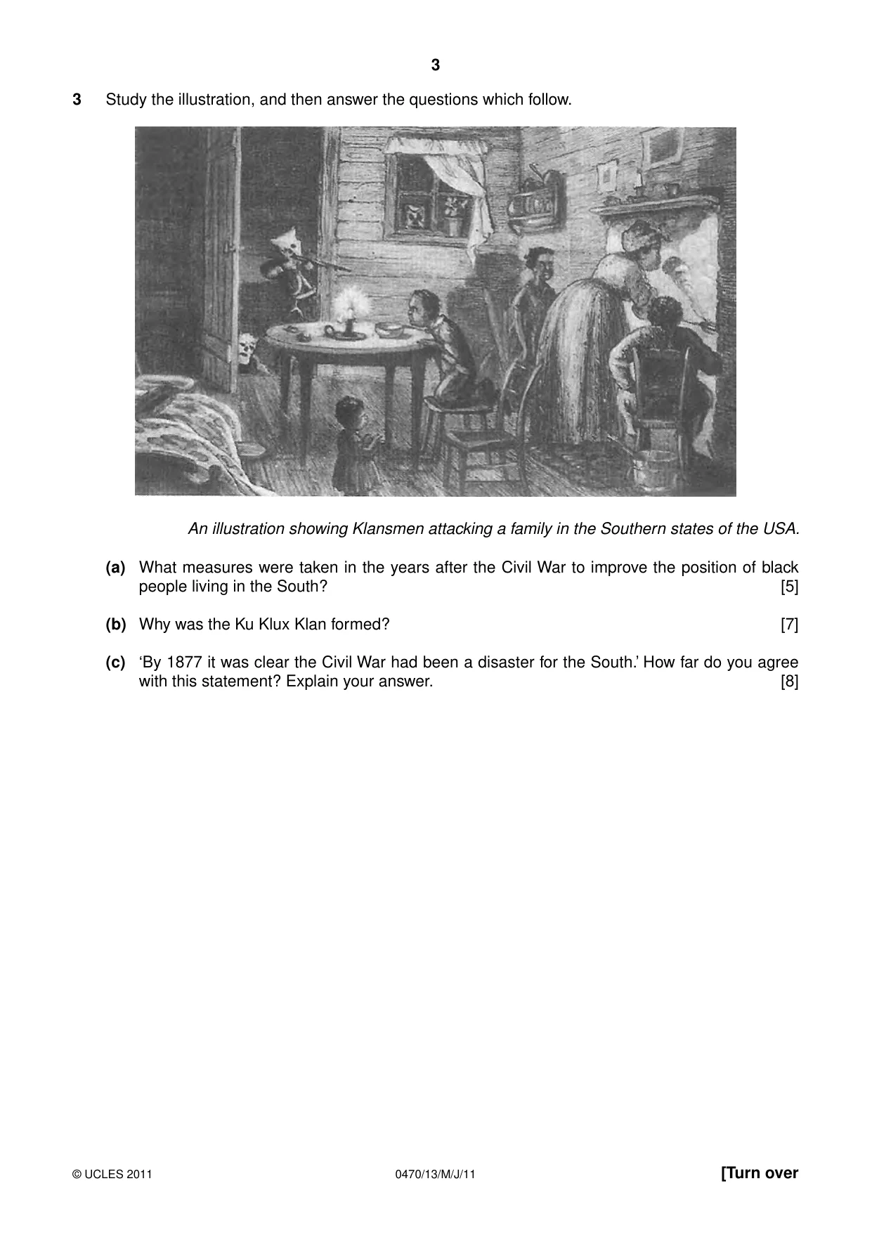 Cambridge IGCSE History 0470 2011 May/June Paper 1 · Variant 3 question paper, page 3 of 20