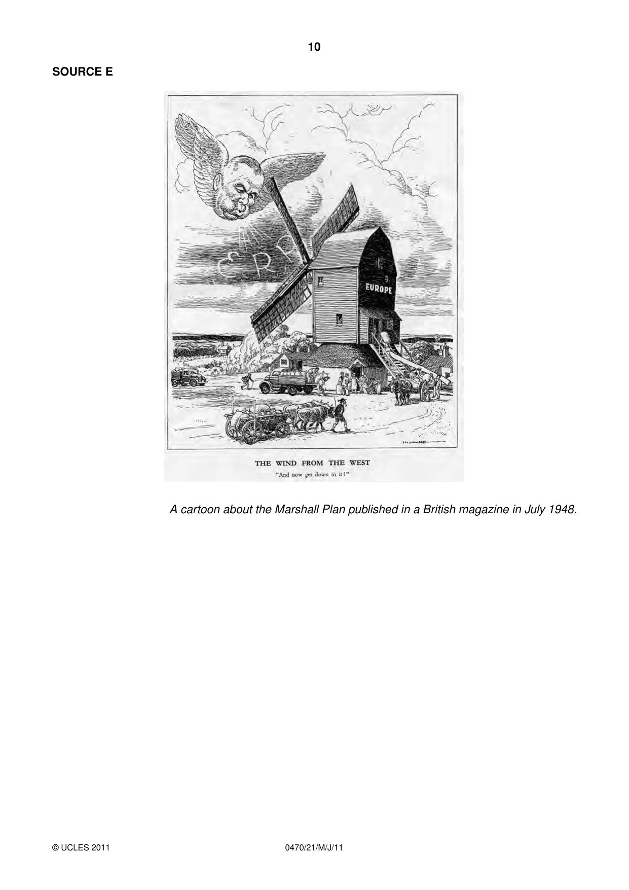 Cambridge IGCSE History 0470 2011 May/June Paper 2 · Variant 1 question paper, page 10 of 12