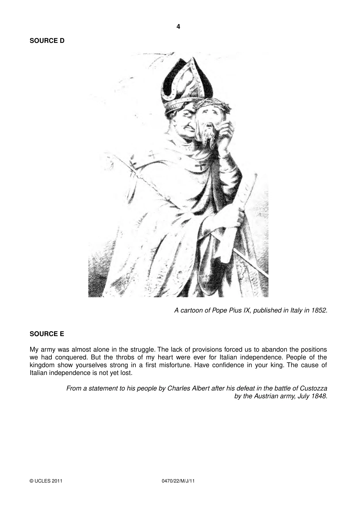 Cambridge IGCSE History 0470 2011 May/June Paper 2 · Variant 2 question paper, page 4 of 12
