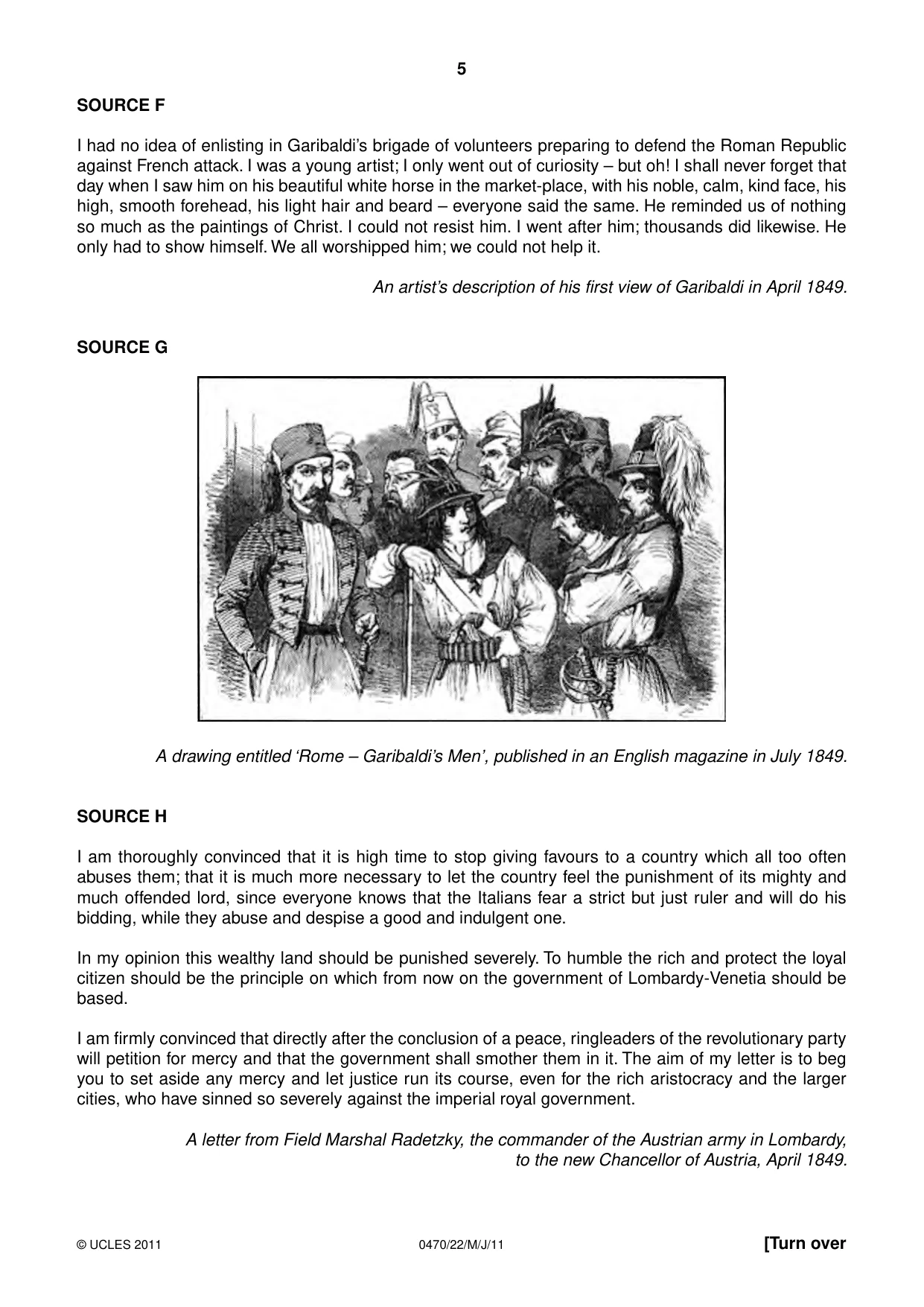 Cambridge IGCSE History 0470 2011 May/June Paper 2 · Variant 2 question paper, page 5 of 12