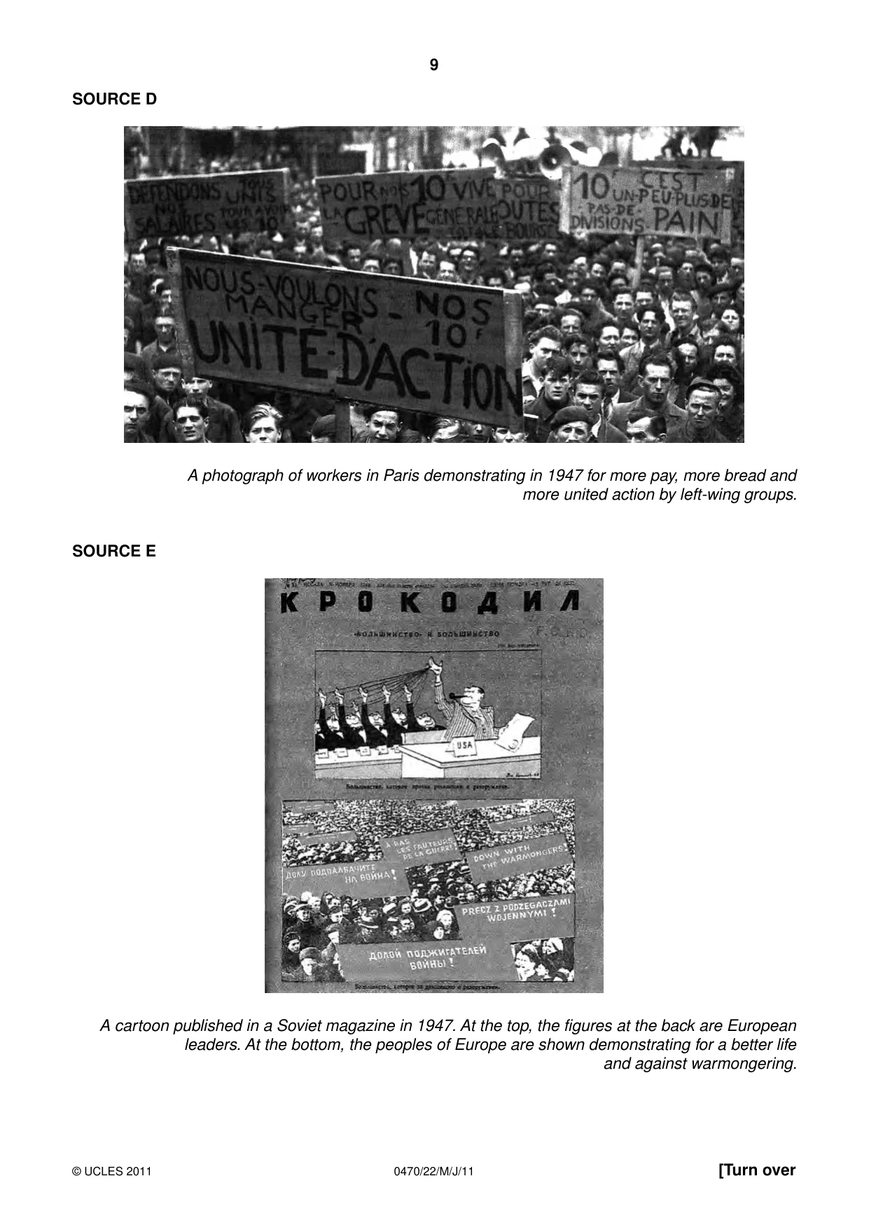 Cambridge IGCSE History 0470 2011 May/June Paper 2 · Variant 2 question paper, page 9 of 12