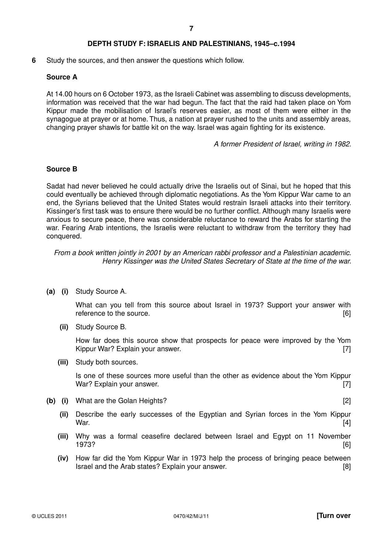 Cambridge IGCSE History 0470 2011 May/June Paper 4 · Variant 2 question paper, page 7 of 12