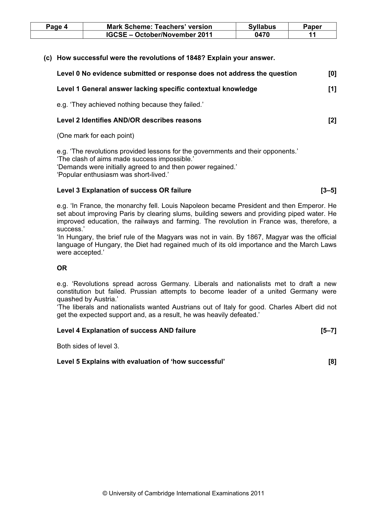 Mark scheme, page 4 of 59