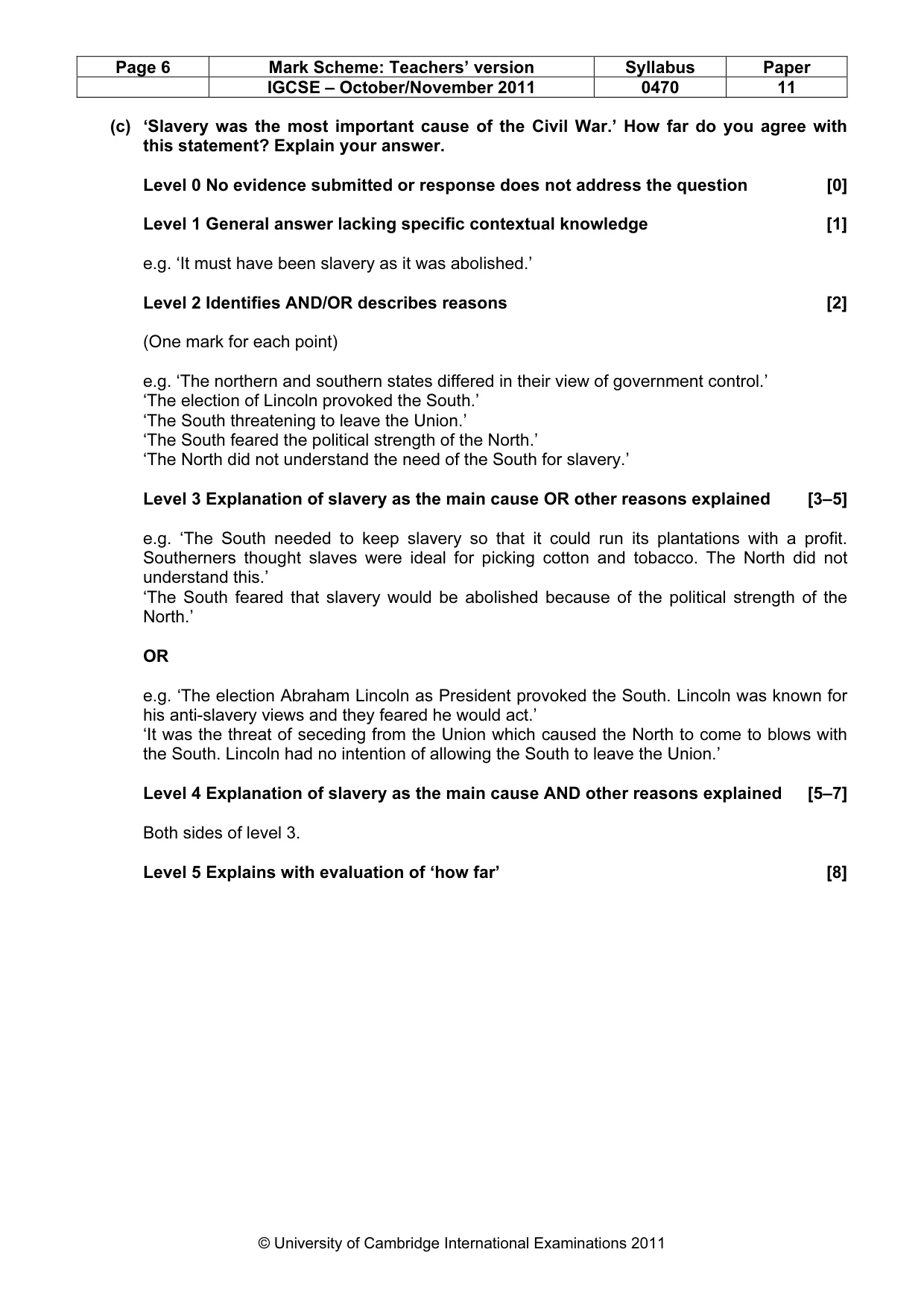Mark scheme, page 6 of 59