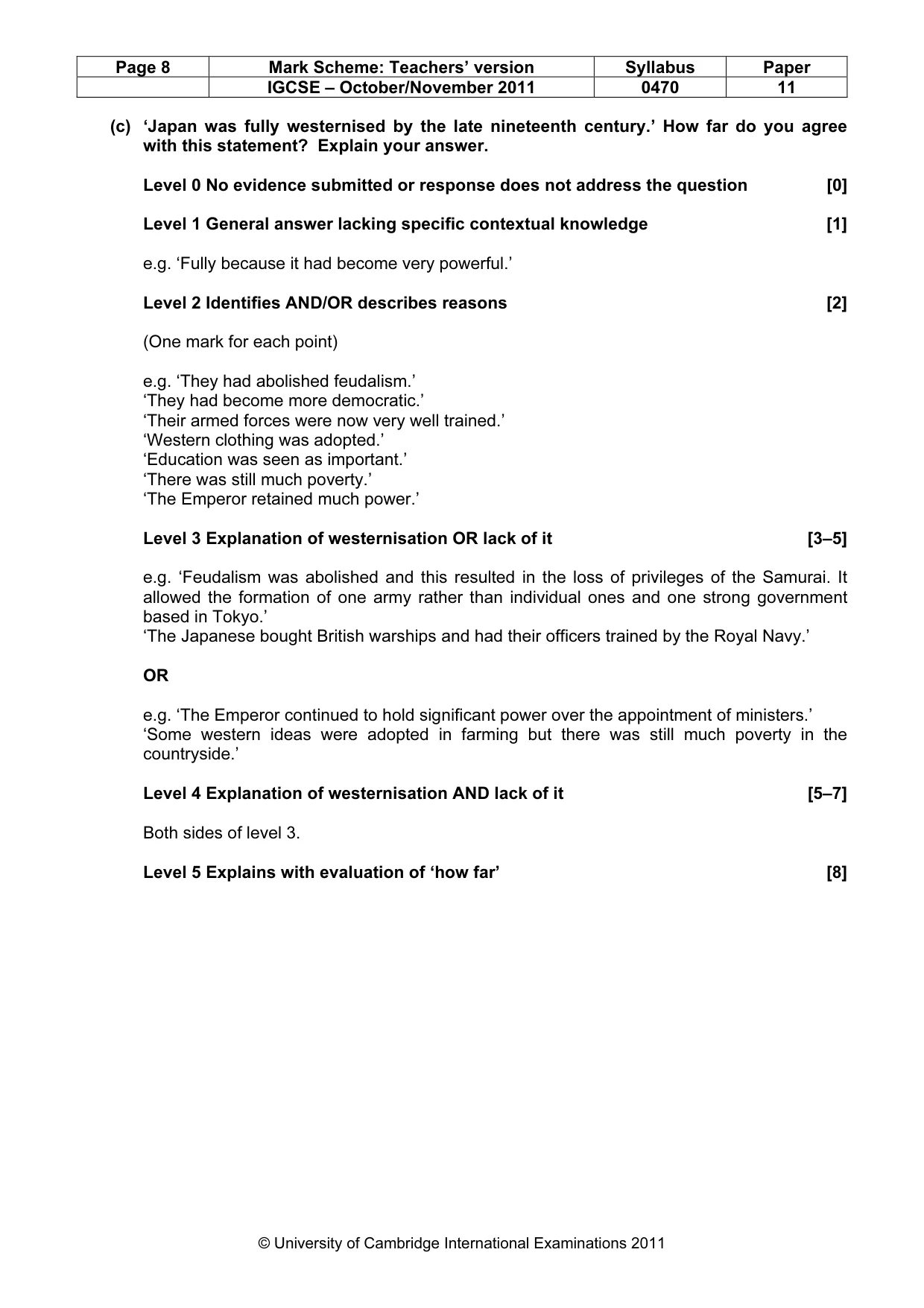 Mark scheme, page 8 of 59