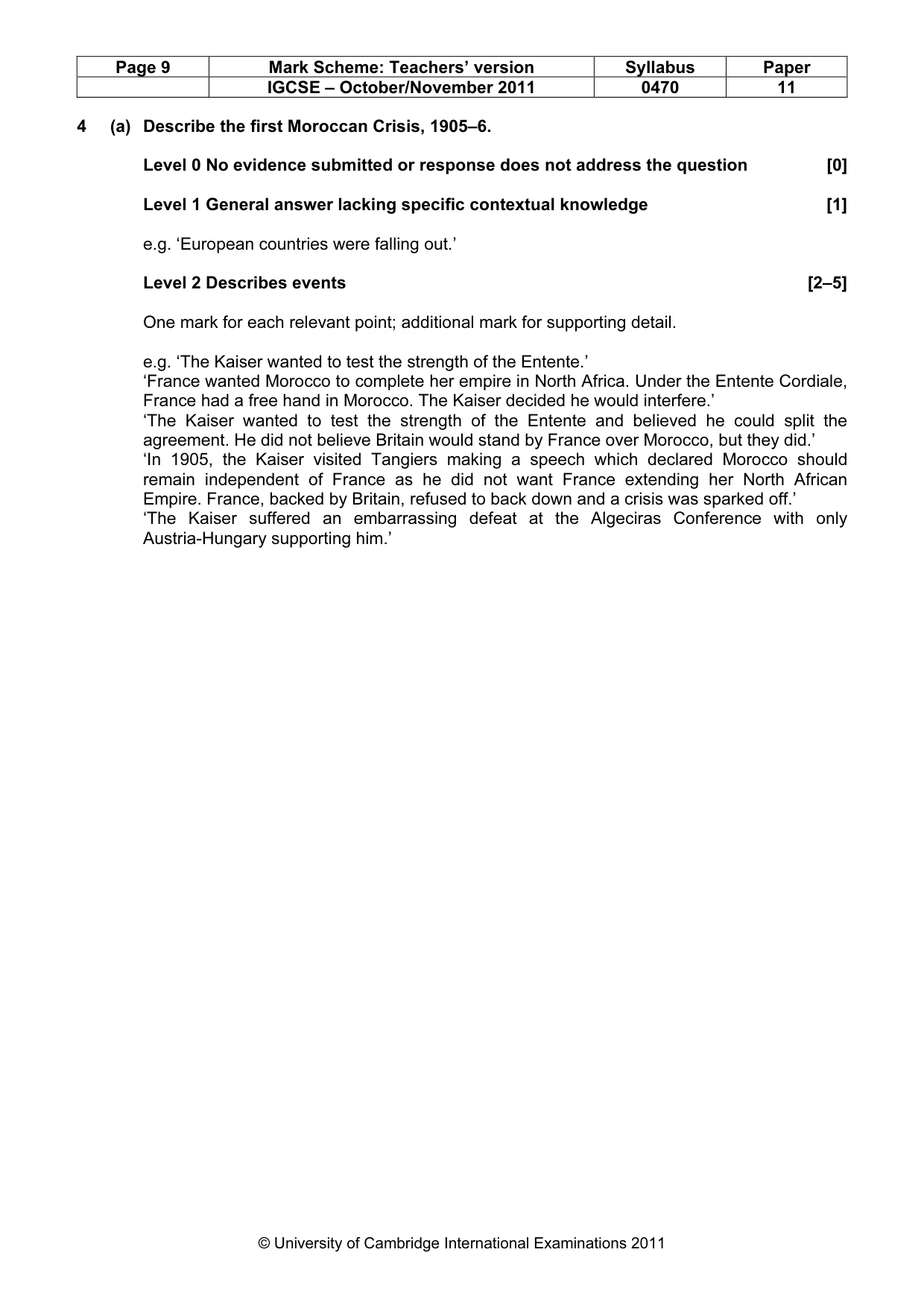 Mark scheme, page 9 of 59