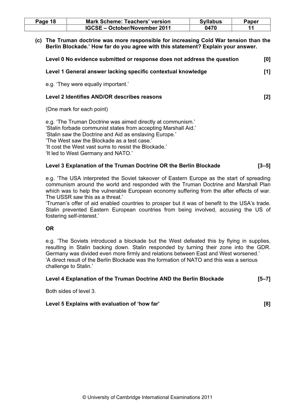 Mark scheme, page 18 of 59