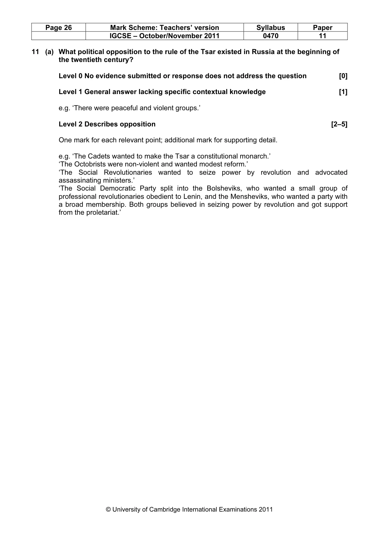 Mark scheme, page 26 of 59