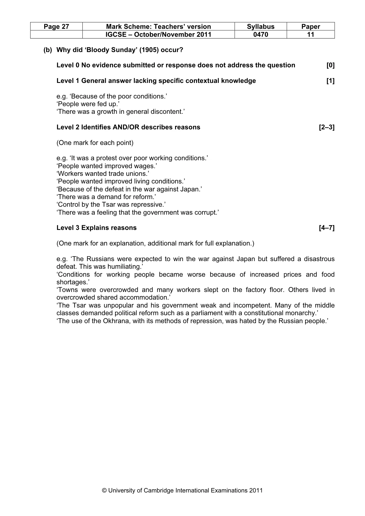 Mark scheme, page 27 of 59