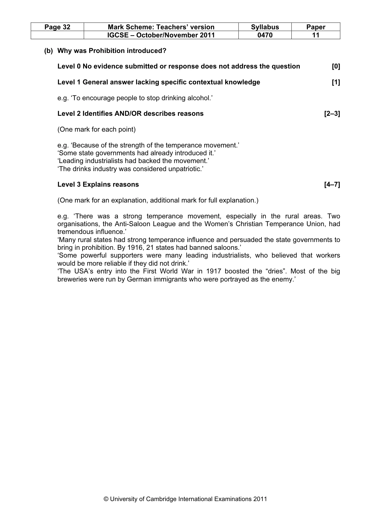 Mark scheme, page 32 of 59