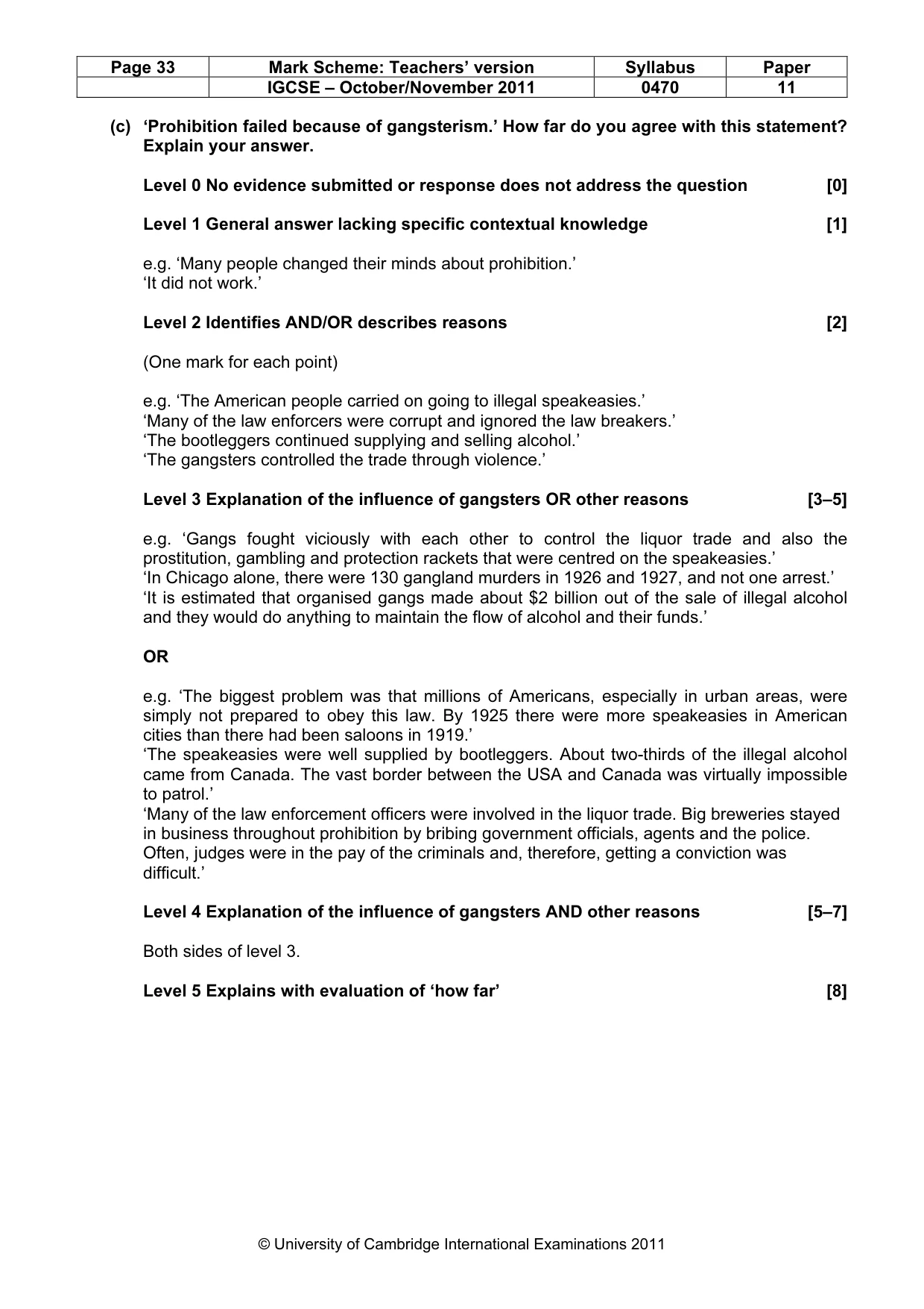Mark scheme, page 33 of 59