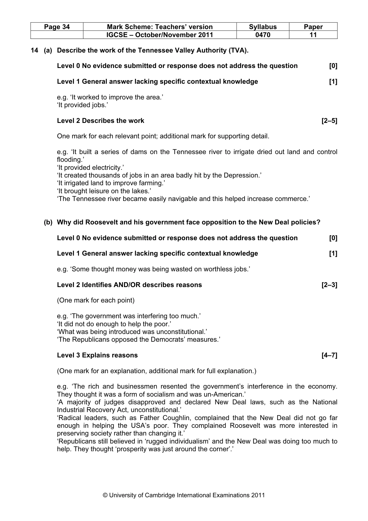 Mark scheme, page 34 of 59