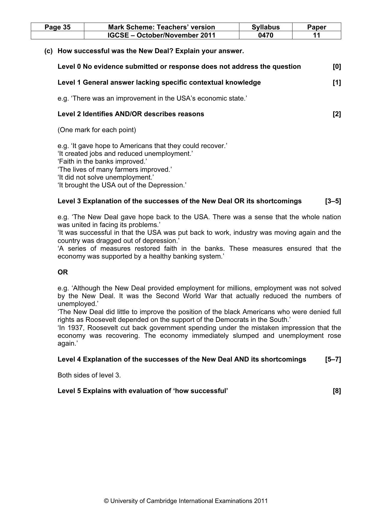 Mark scheme, page 35 of 59