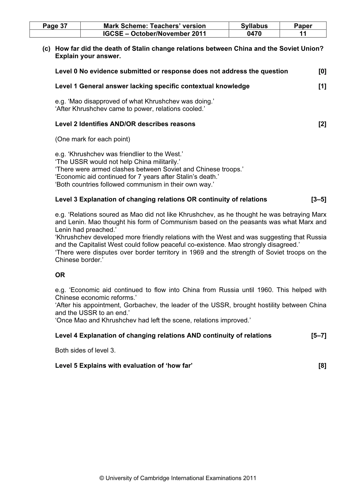 Mark scheme, page 37 of 59